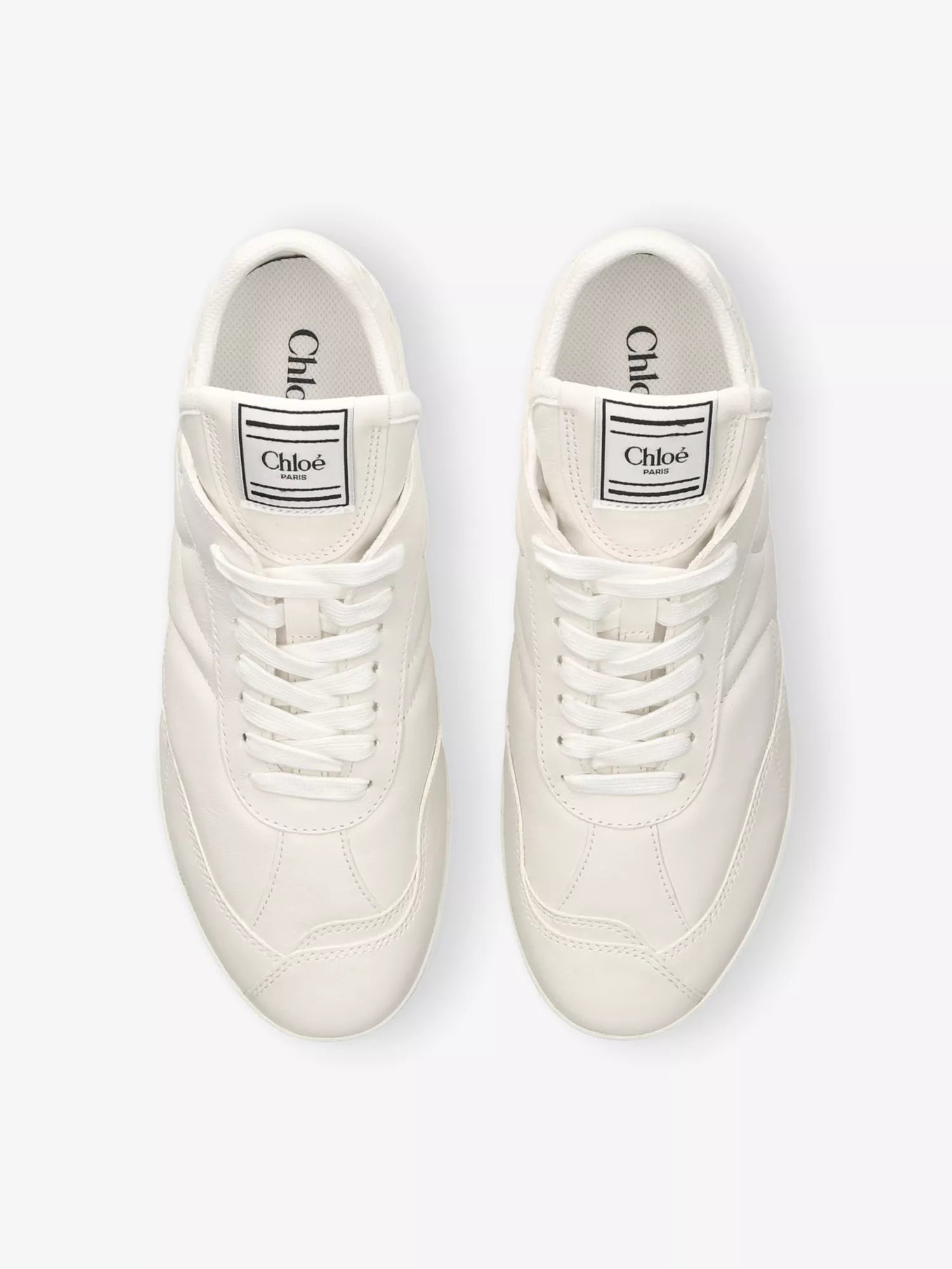 CHLOE Kick Brand-Patch Leather Low-Top Trainers