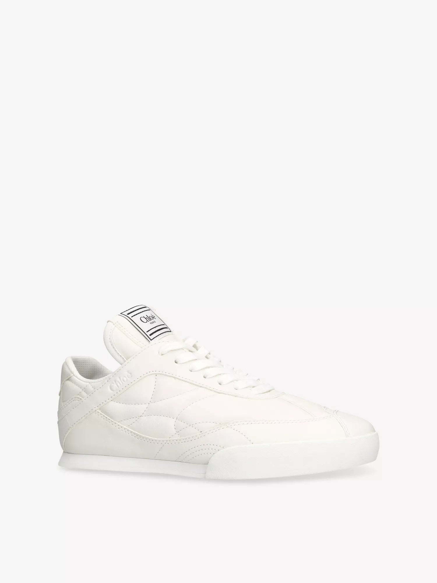 CHLOE Kick Brand-Patch Leather Low-Top Trainers