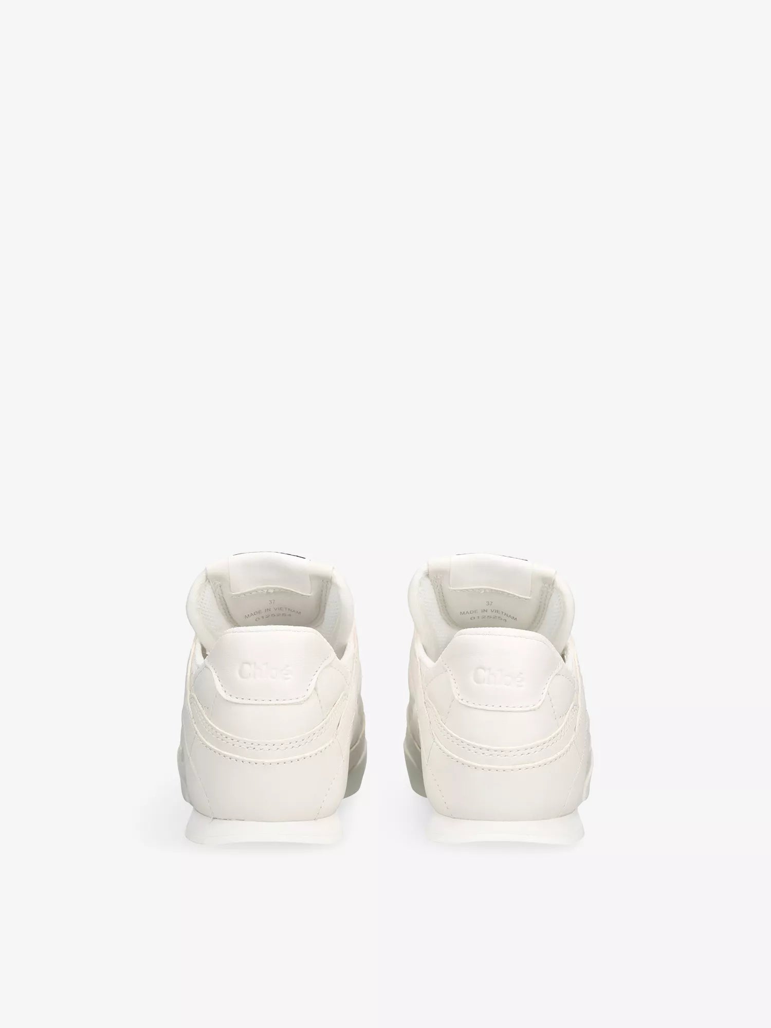 CHLOE Kick Brand-Patch Leather Low-Top Trainers