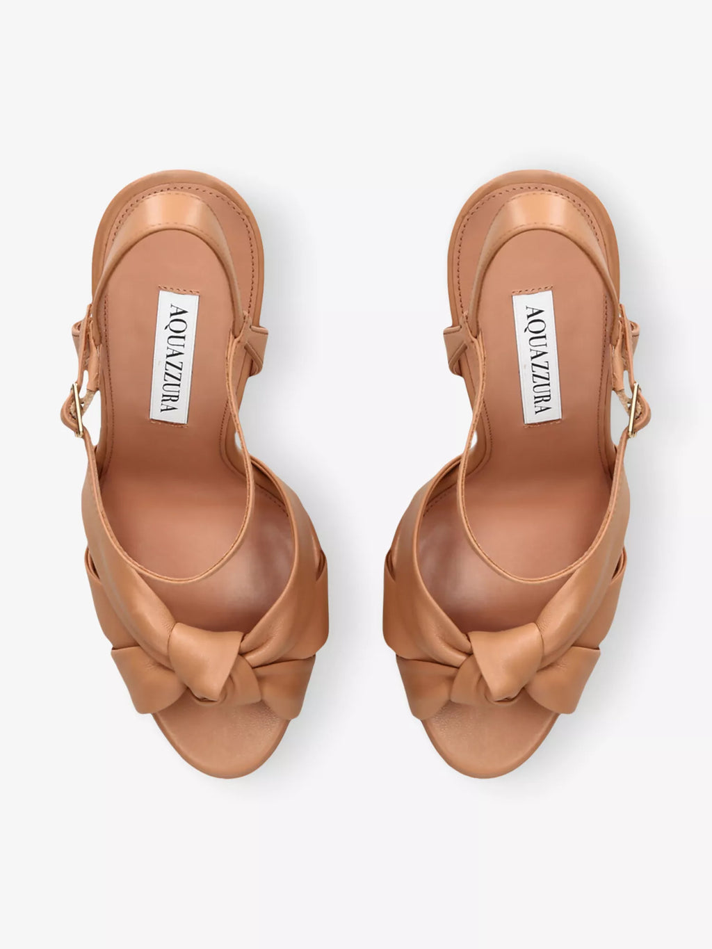 "Nina Leather Platform Sandals 5.1"""