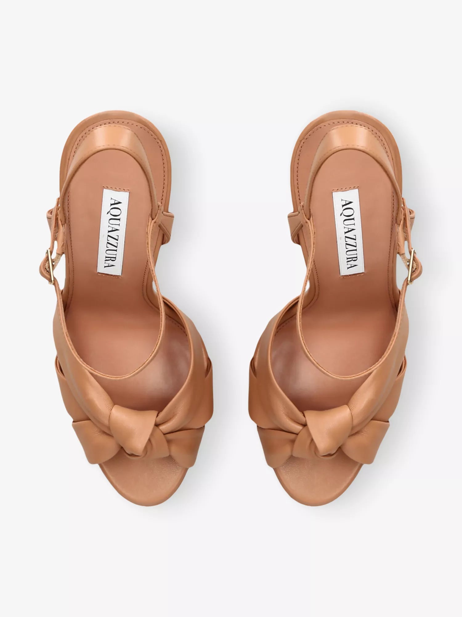 "Nina Leather Platform Sandals 5.1"""