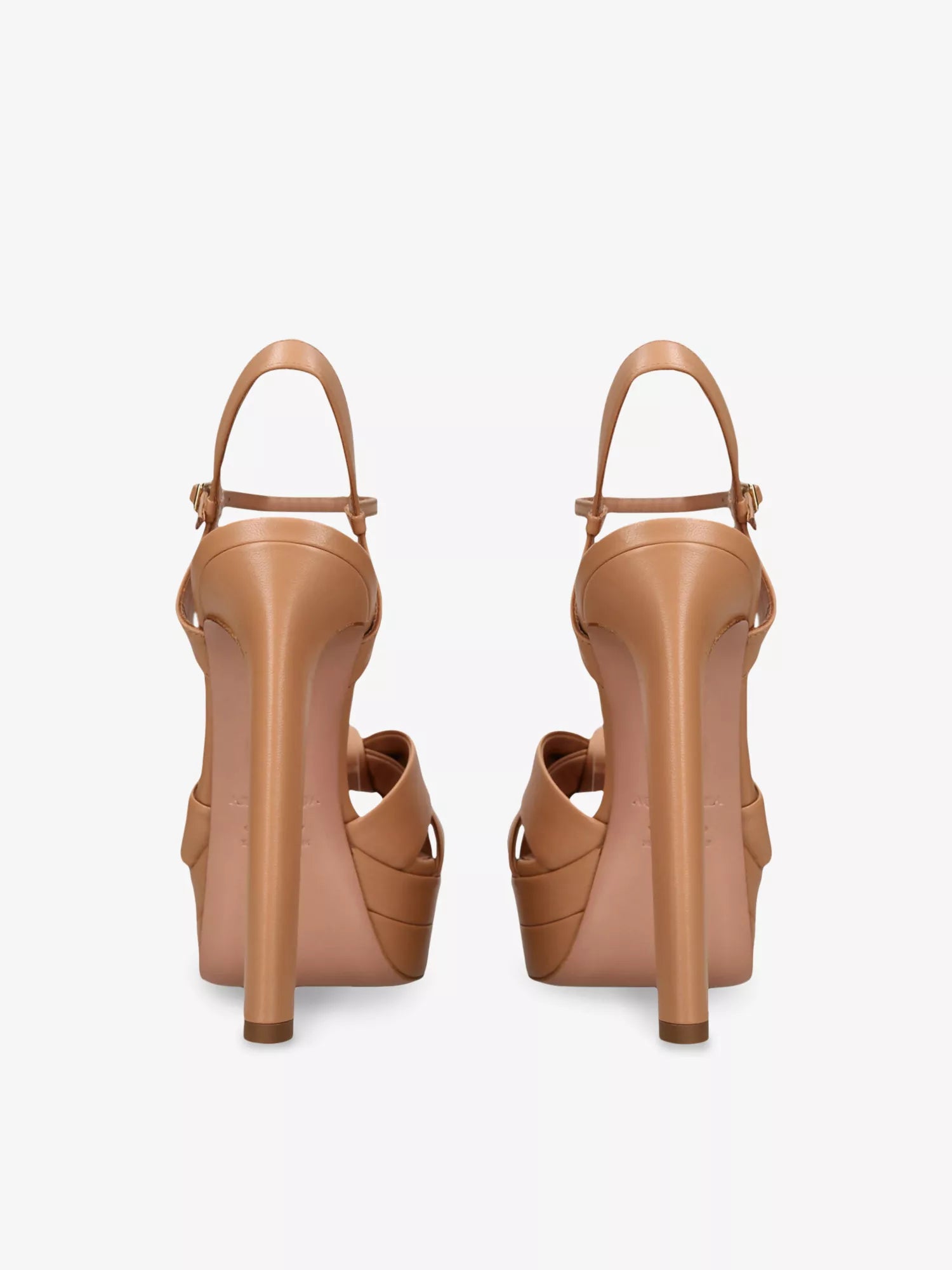 "Nina Leather Platform Sandals 5.1"""