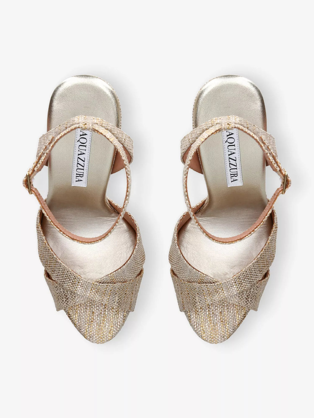 Divine Plateau 130 Metallic-Woven Platform Heeled Sandals