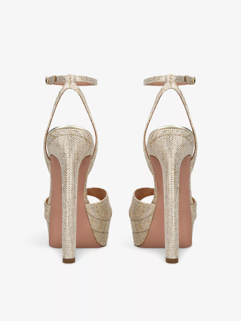 Divine Plateau 130 Metallic-Woven Platform Heeled Sandals