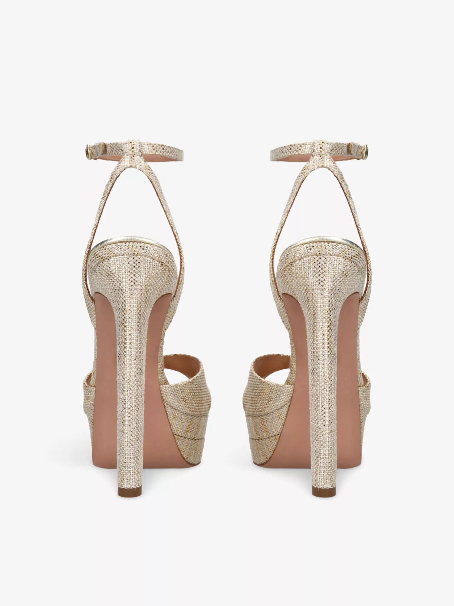 Divine Plateau 130 Metallic-Woven Platform Heeled Sandals
