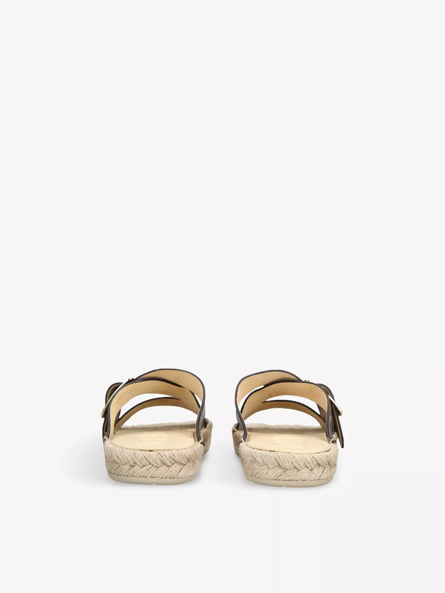 LOEWE Petal Leather Espadrille Sliders