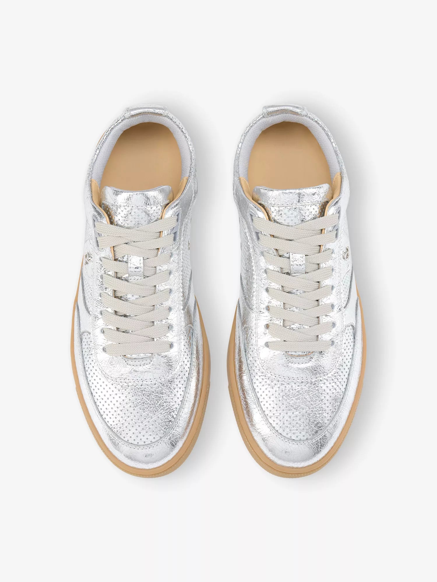 Tutti Rui Metallic-Leather Low-Top Trainers