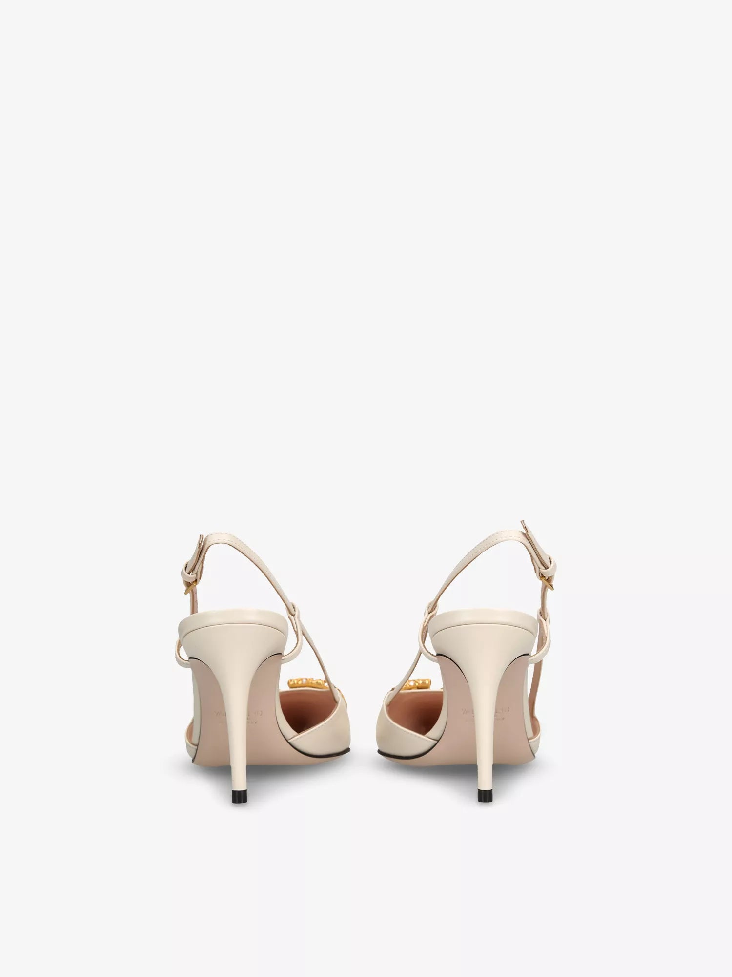 Vlogo 80 Crystal-Embellished Leather Slingback Courts