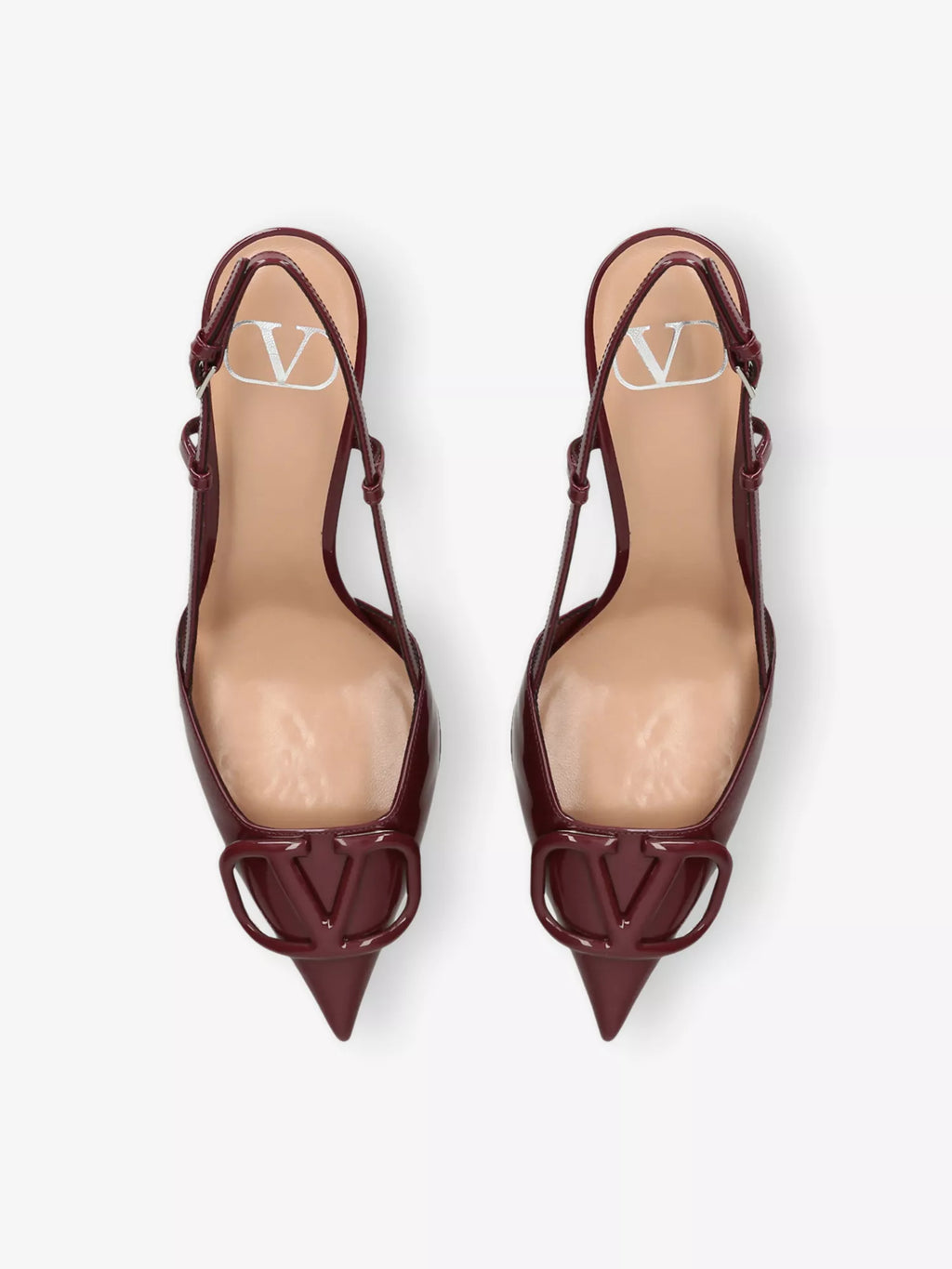 Vlogo Signature 80 Patent-Leather Slingback Courts