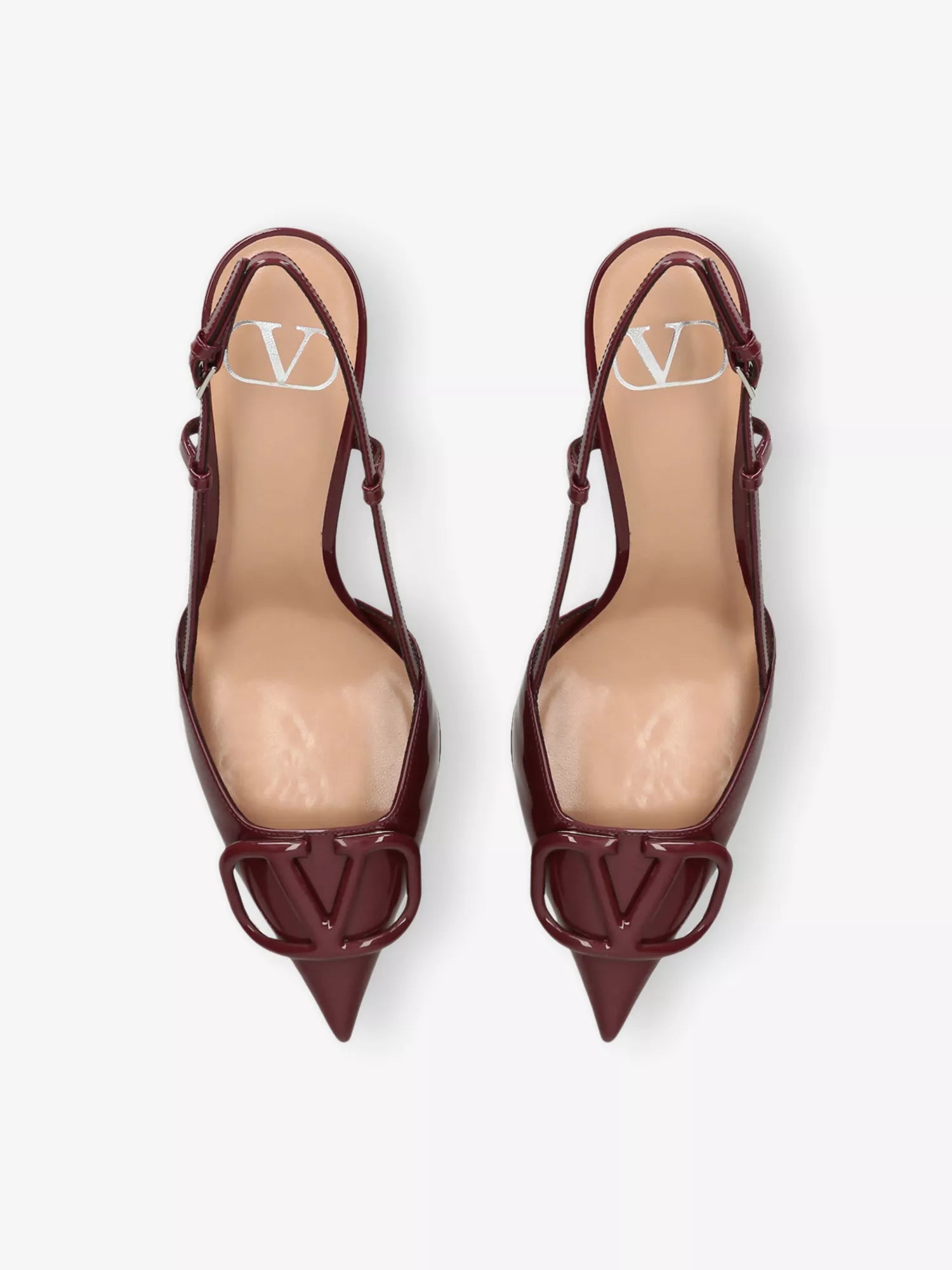 Vlogo Signature 80 Patent-Leather Slingback Courts
