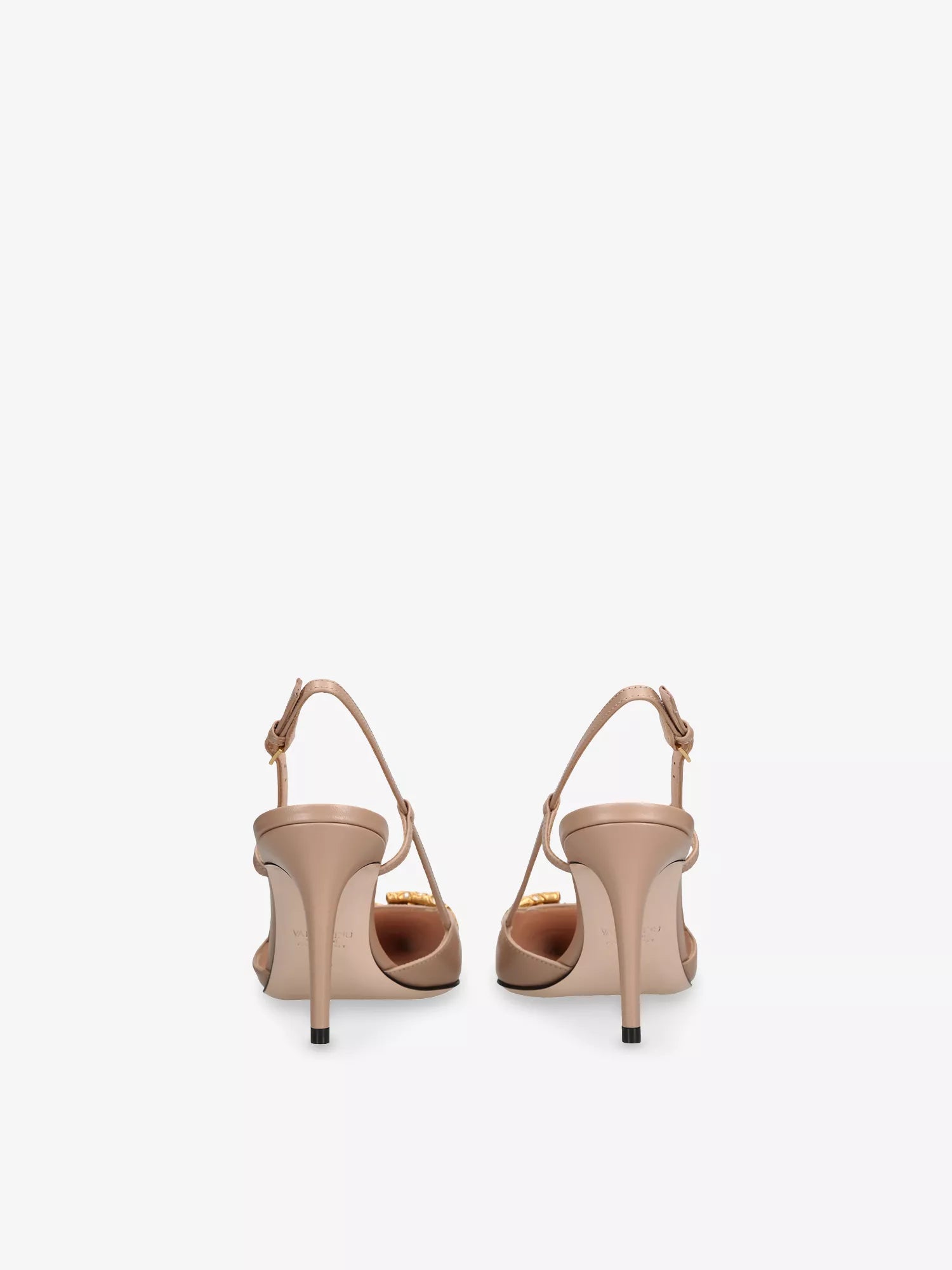 Vlogo 80 Crystal-Embellished Leather Slingback Courts