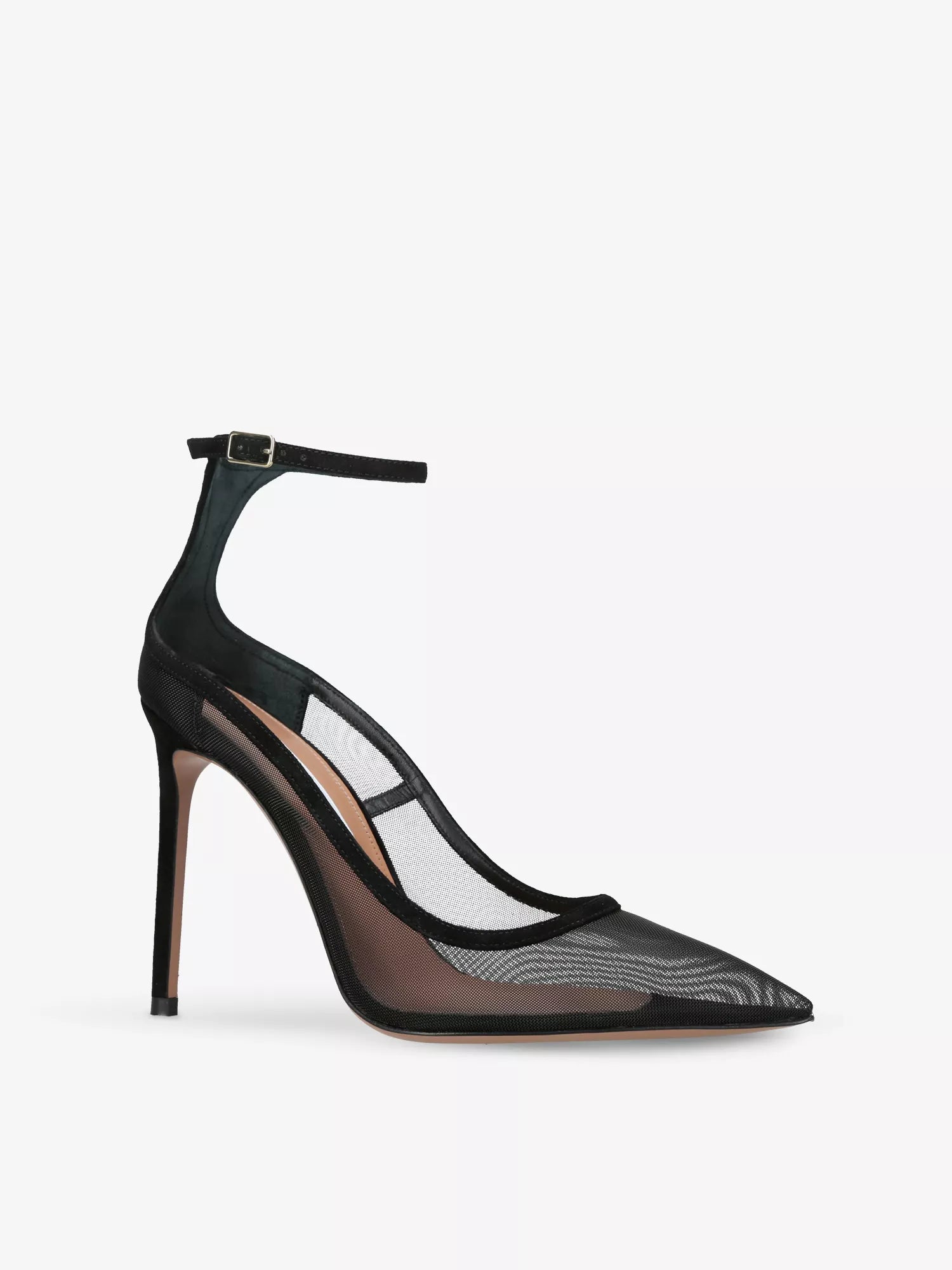 AQUAZZURA Love Affair 105 Mesh and Suede Courts