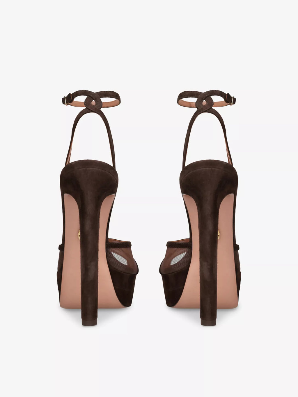 AQUAZZURA Shear Plateau 130 Suede Heeled Sandals