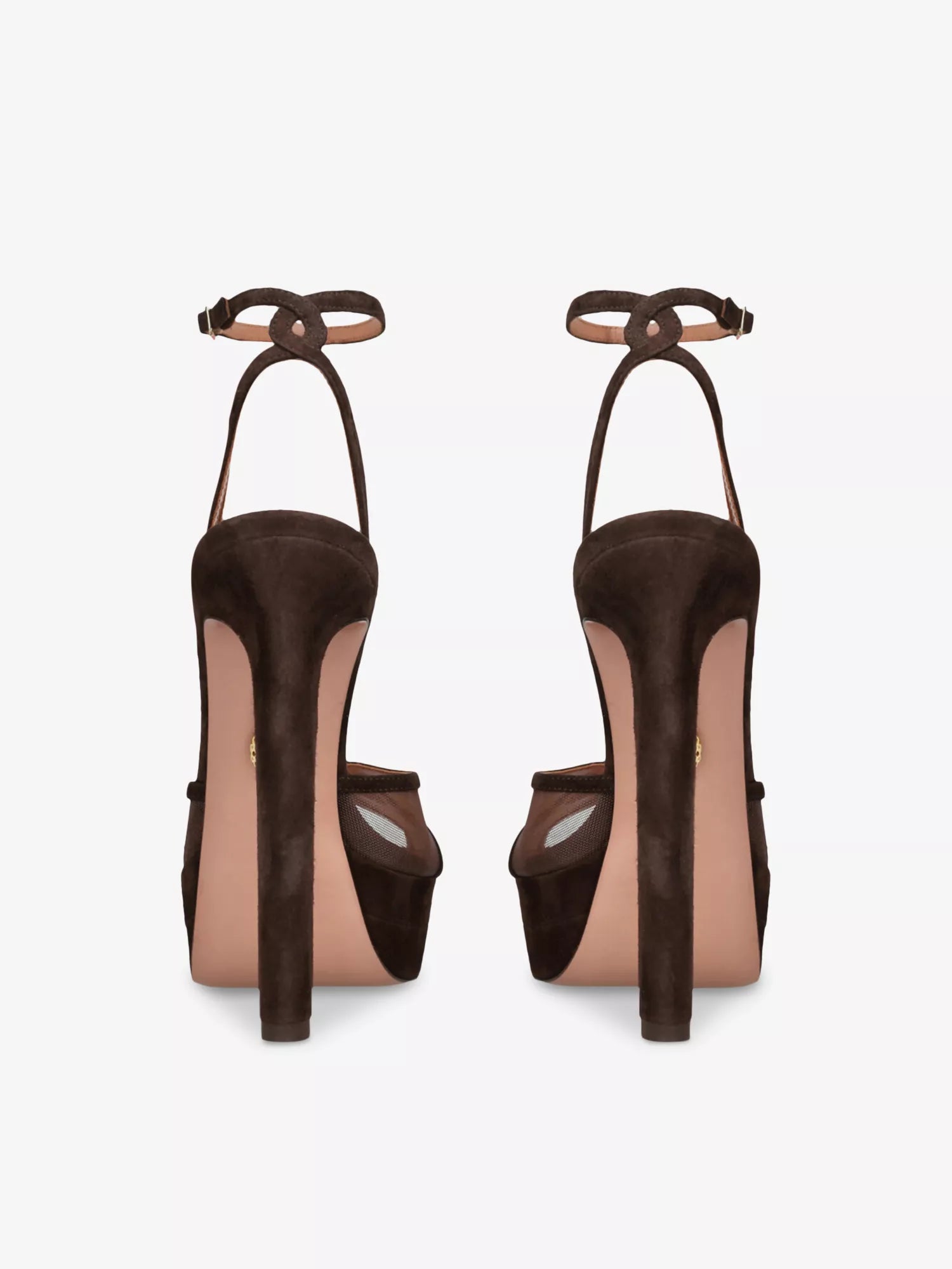 AQUAZZURA Shear Plateau 130 Suede Heeled Sandals