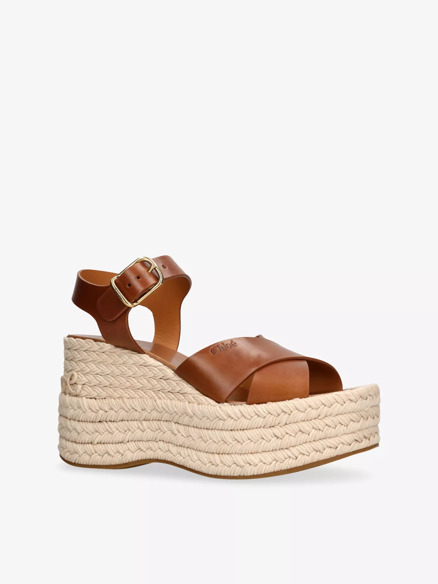 CHLOE  Isla 85 Leather Espadrille Wedges