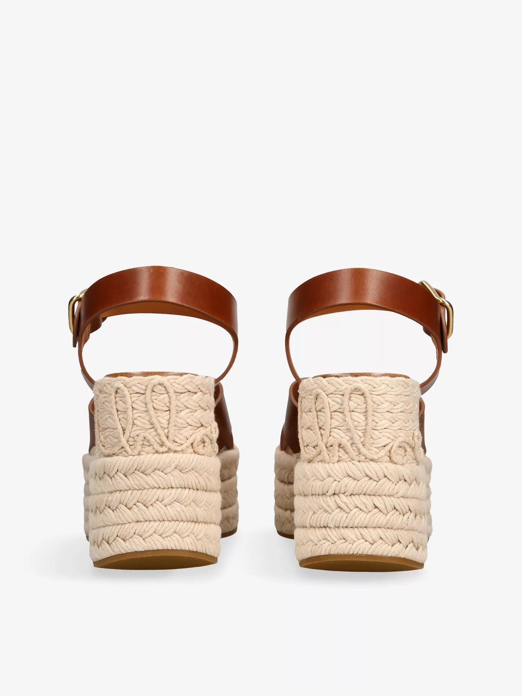 CHLOE  Isla 85 Leather Espadrille Wedges