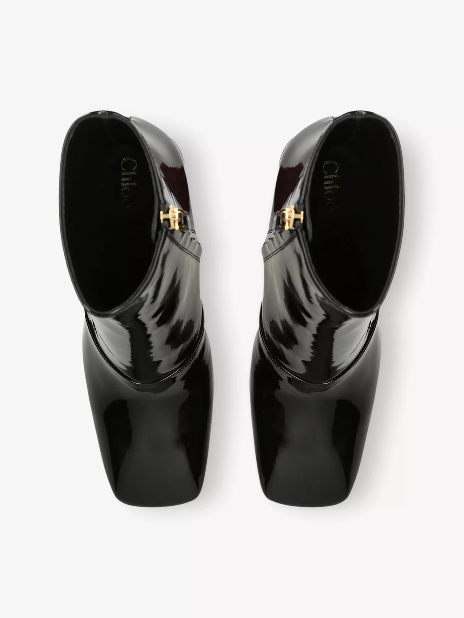 CHLOE  Janis Patent-Leather Heeled Ankle Boots