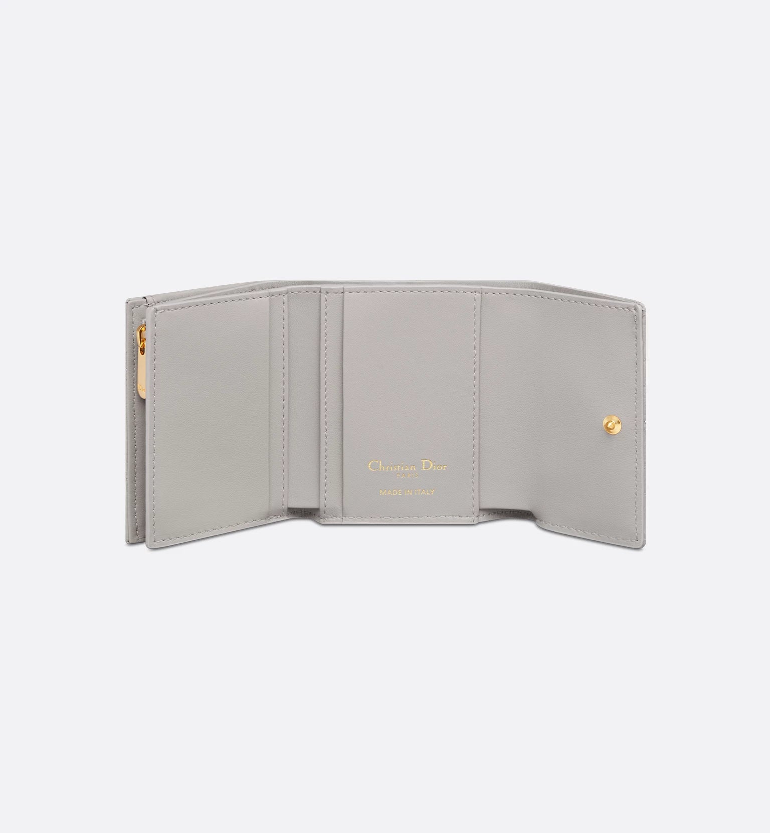 Portefeuille zippé en L Dior Caro Hibiscus 