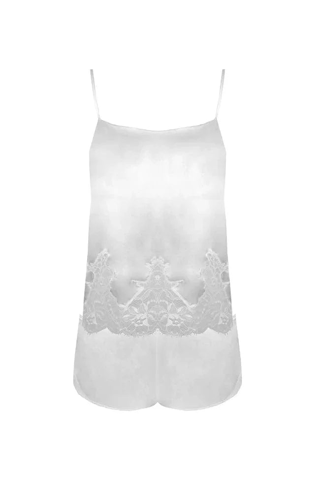 Fleur of England Signature White Lace Camisole and French Knicker Set