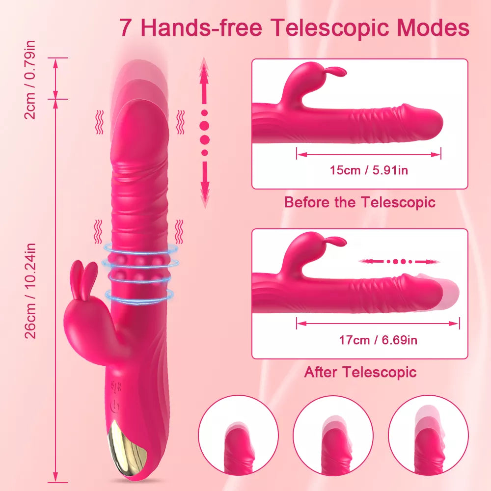 Thrusting Dildo With Clit Vibrator | Triple Stimulation