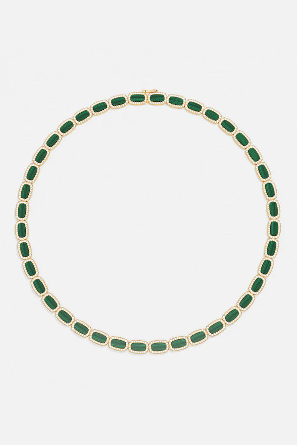 Collier ras du cou en malachite APM Monaco