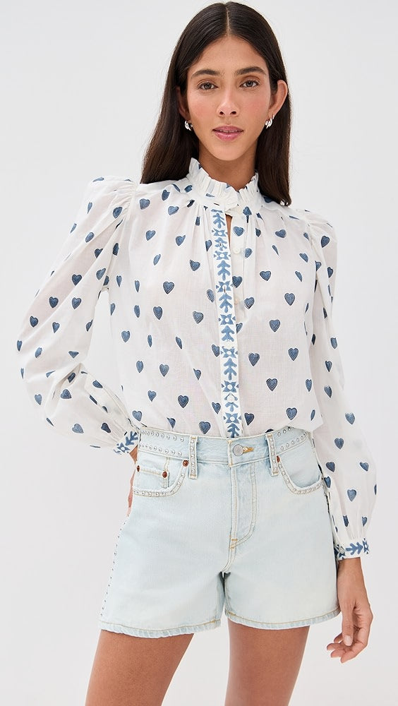 Chemise cœur indigo Annabel d'Alix of Bohemia