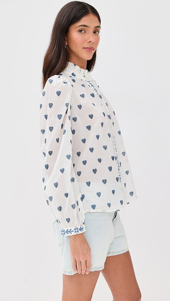 Chemise cœur indigo Annabel d'Alix of Bohemia