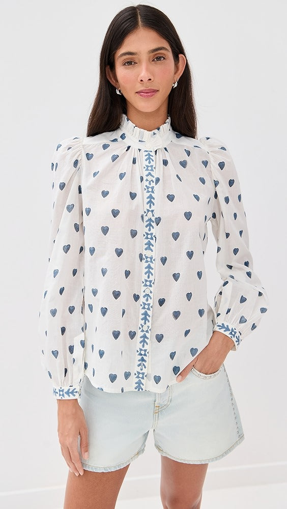 Chemise cœur indigo Annabel d'Alix of Bohemia