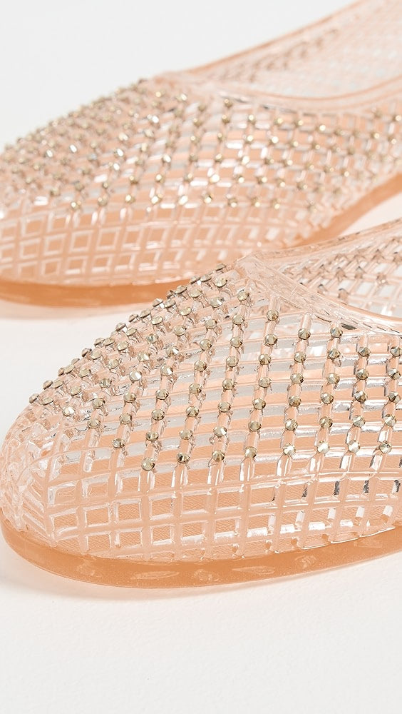 Sandales grecques antiques Iro Swarovski Crystal Jelly Flats Iro Swarovski Crystal Jelly Flats