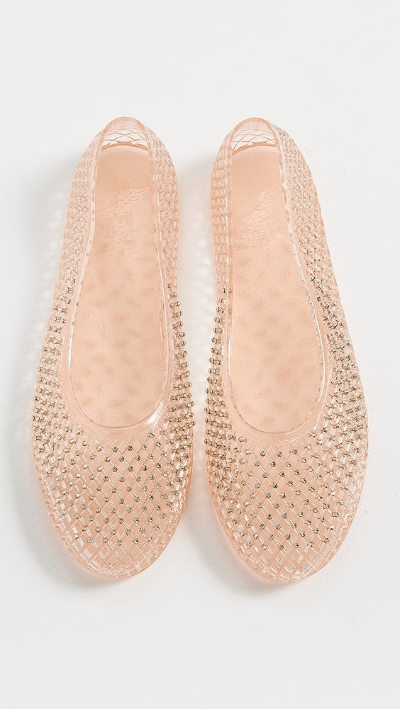 Sandales grecques antiques Iro Swarovski Crystal Jelly Flats Iro Swarovski Crystal Jelly Flats
