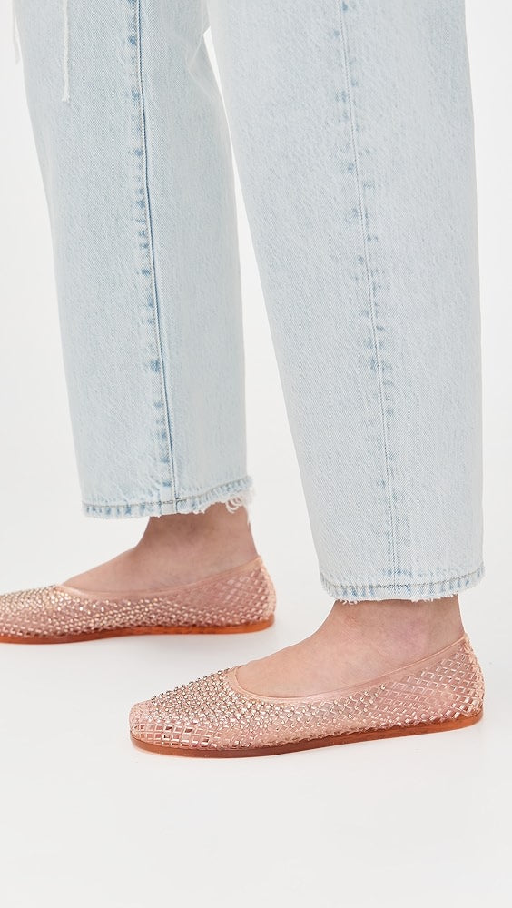 Sandales grecques antiques Iro Swarovski Crystal Jelly Flats Iro Swarovski Crystal Jelly Flats