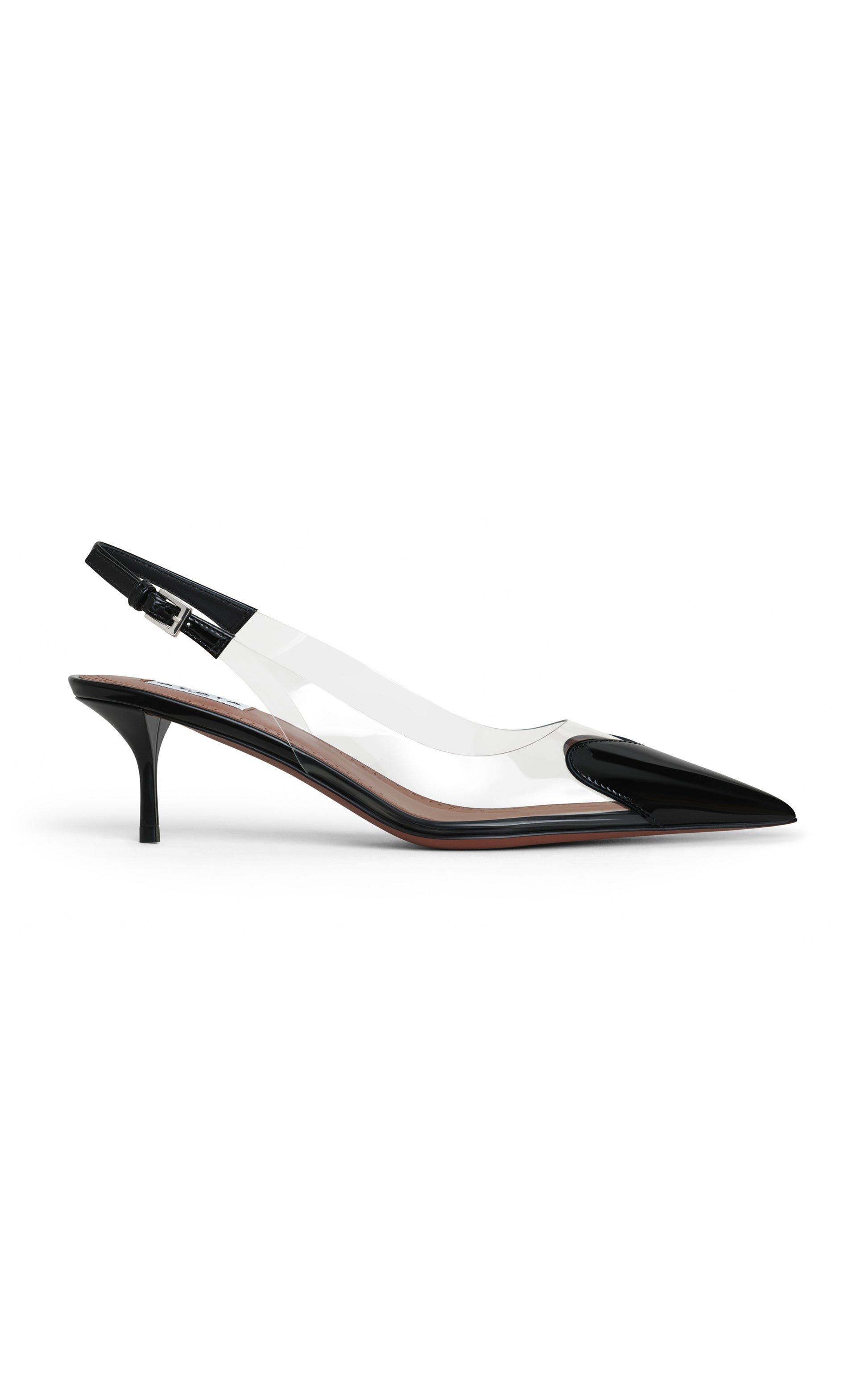 ALAÏA Escarpins à bride arrière en cuir verni Le Cœur