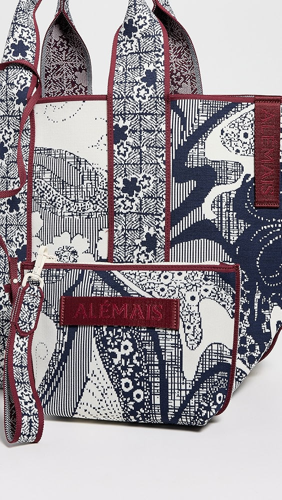 Sac de plage en jacquard Mickey ALÉMAIS