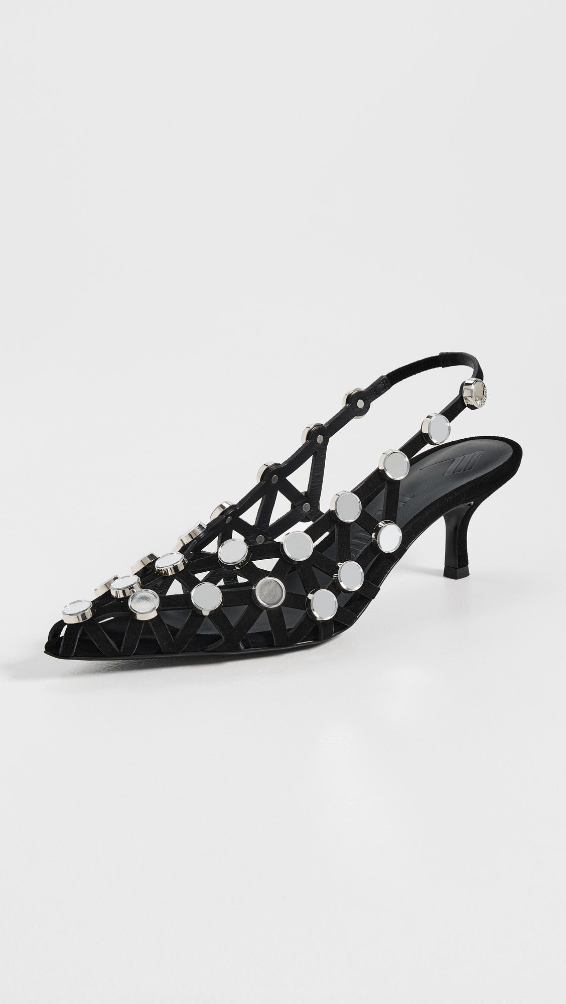 The Attico Grid Slingback Pumps 50mm Grid Slingback Pumps 50mm