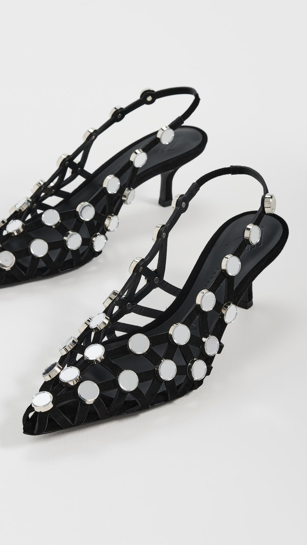 The Attico Grid Slingback Pumps 50mm Grid Slingback Pumps 50mm