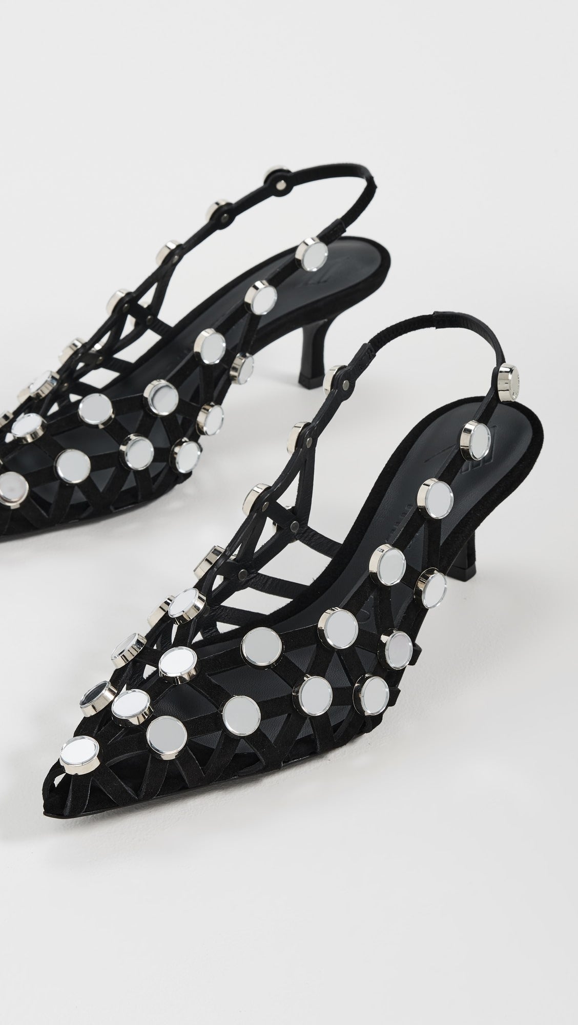 The Attico Grid Slingback Pumps 50mm Grid Slingback Pumps 50mm