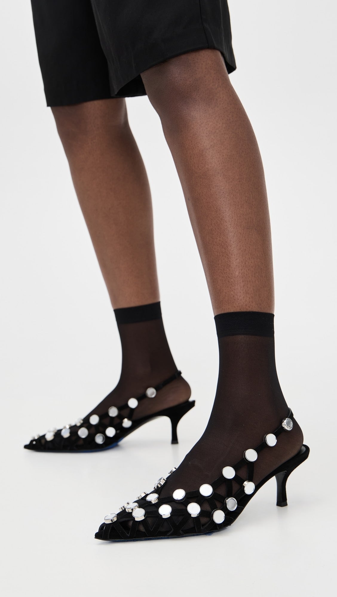 The Attico Grid Slingback Pumps 50mm Grid Slingback Pumps 50mm