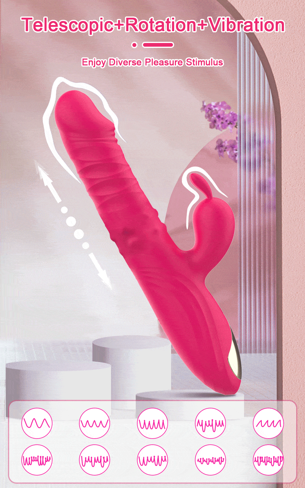 Thrusting Dildo With Clit Vibrator | Triple Stimulation