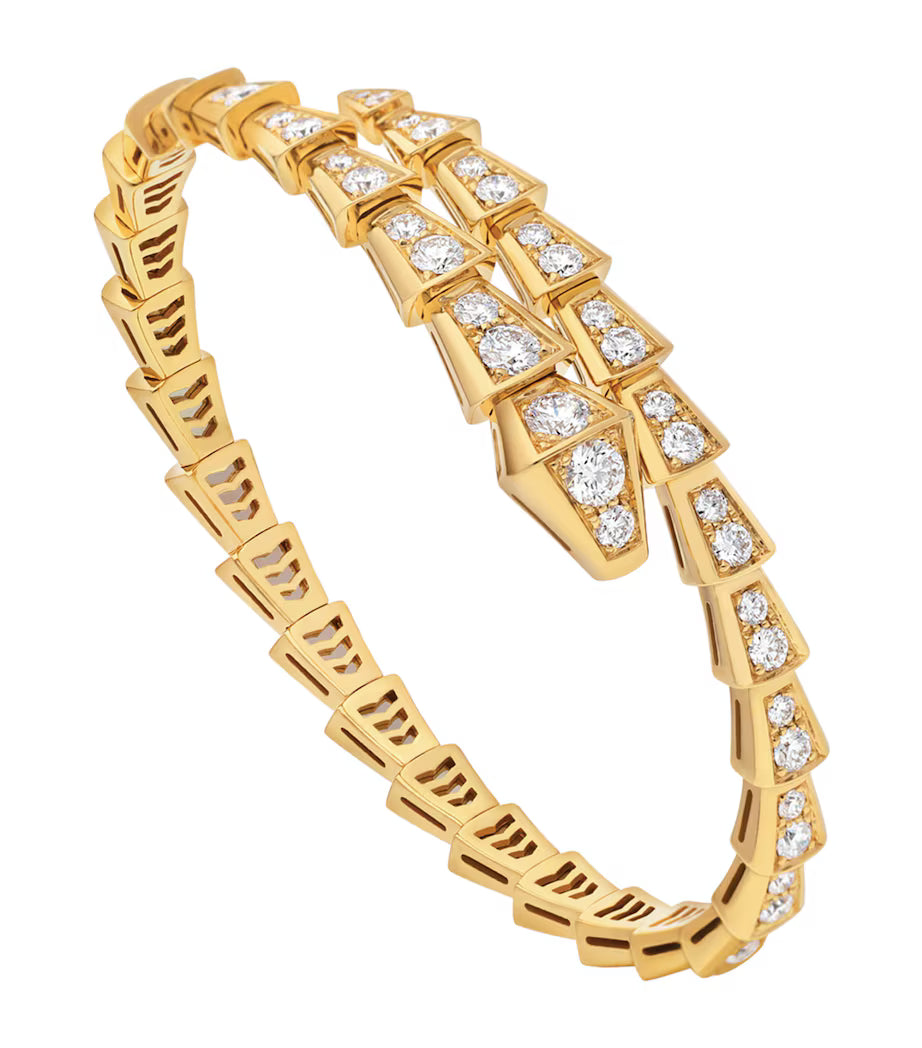 Bracelet Serpenti Viper en or jaune et diamants BVLGARI