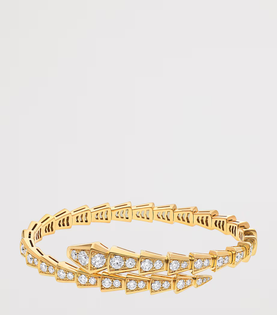 Bracelet Serpenti Viper en or jaune et diamants BVLGARI
