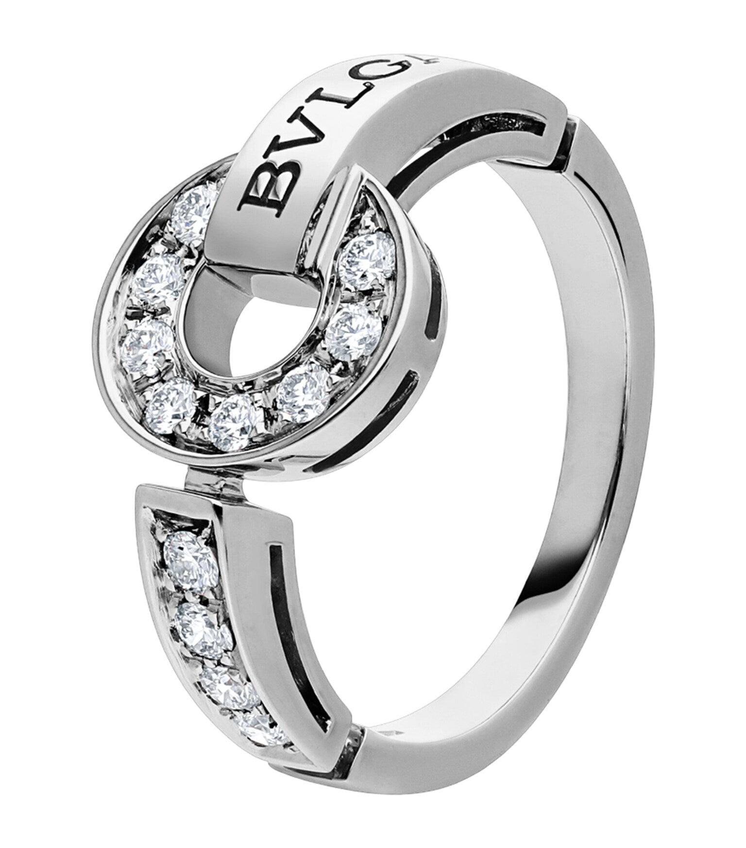 Bague BVLGARI en or blanc et diamants 