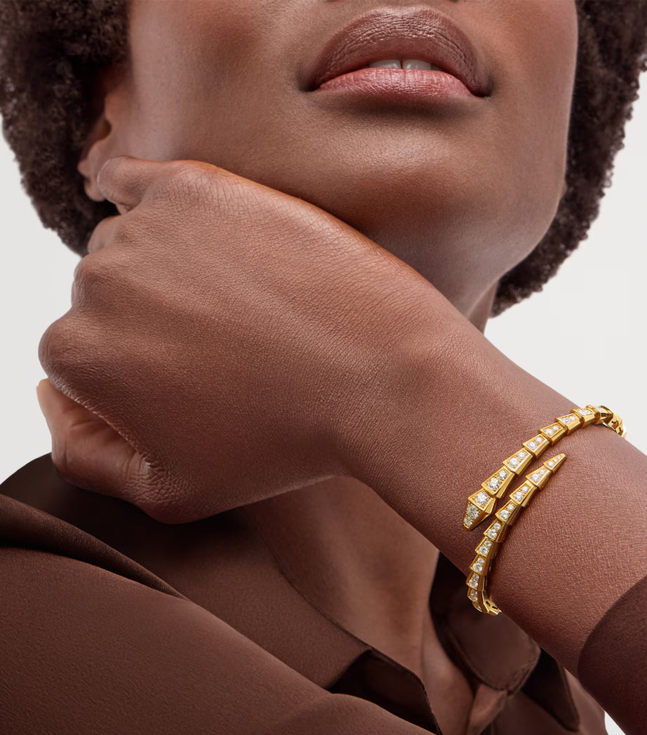 Bracelet Serpenti Viper en or jaune et diamants BVLGARI