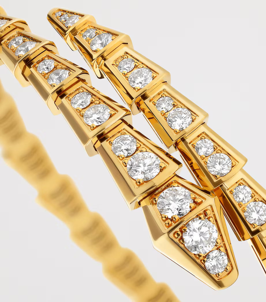 Bracelet Serpenti Viper en or jaune et diamants BVLGARI