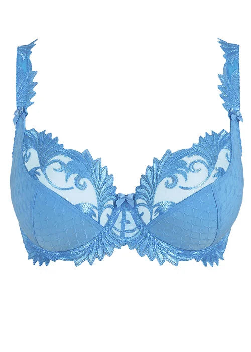 Soutien-gorge décolleté à armatures en microfibre Empreinte Thalia Bleuet
