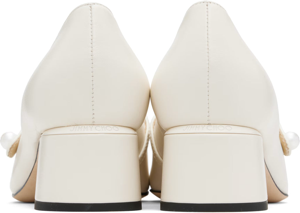 Jimmy Choo Off-White Elisa 45 Heels