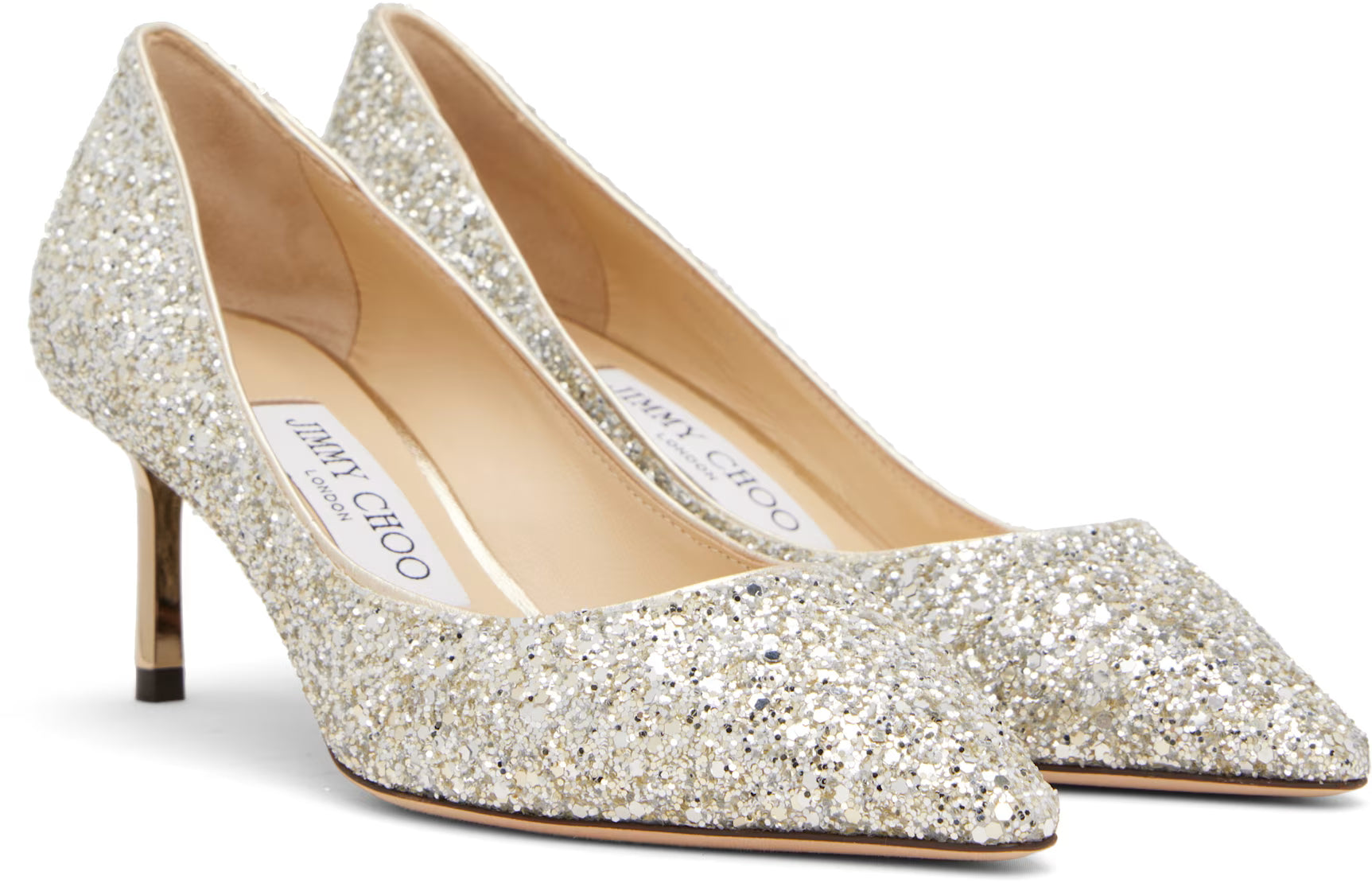 Jimmy Choo Silver Romy 60 Heels
