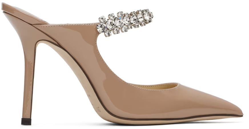 Jimmy Choo Taupe Bing 100 Heels
