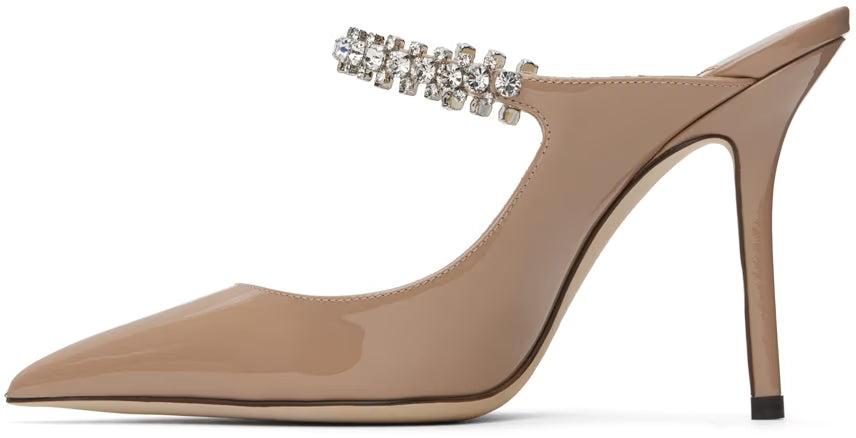 Jimmy Choo Taupe Bing 100 Heels