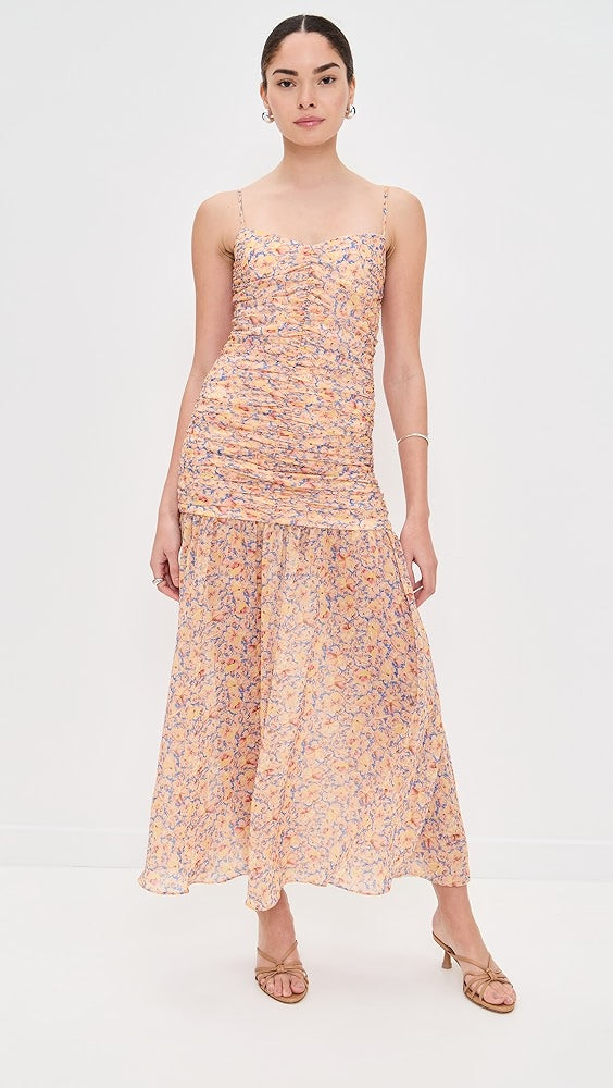 Kika Vargas Pamela Dress Yellow Garden