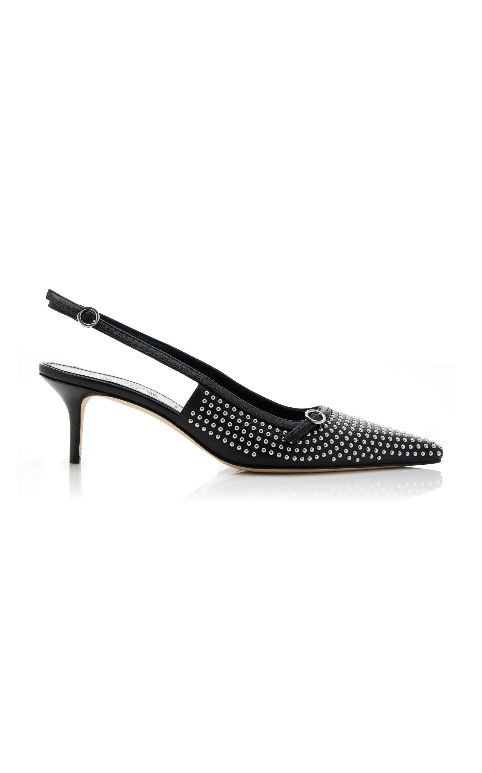 Escarpins à bride arrière en cuir clouté Aeyde Saba